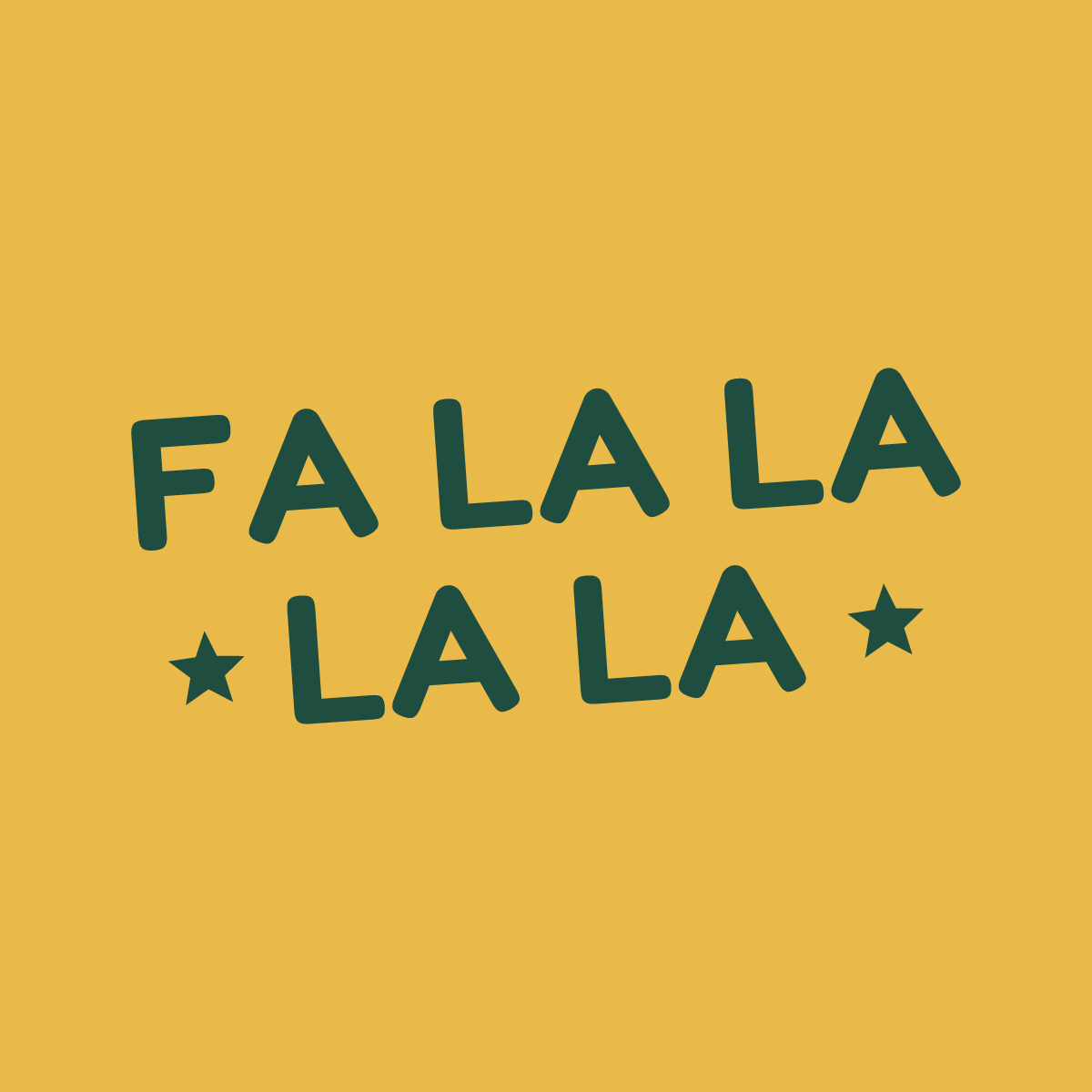 The "Fa La La La La" cut file shown flat on a plain background