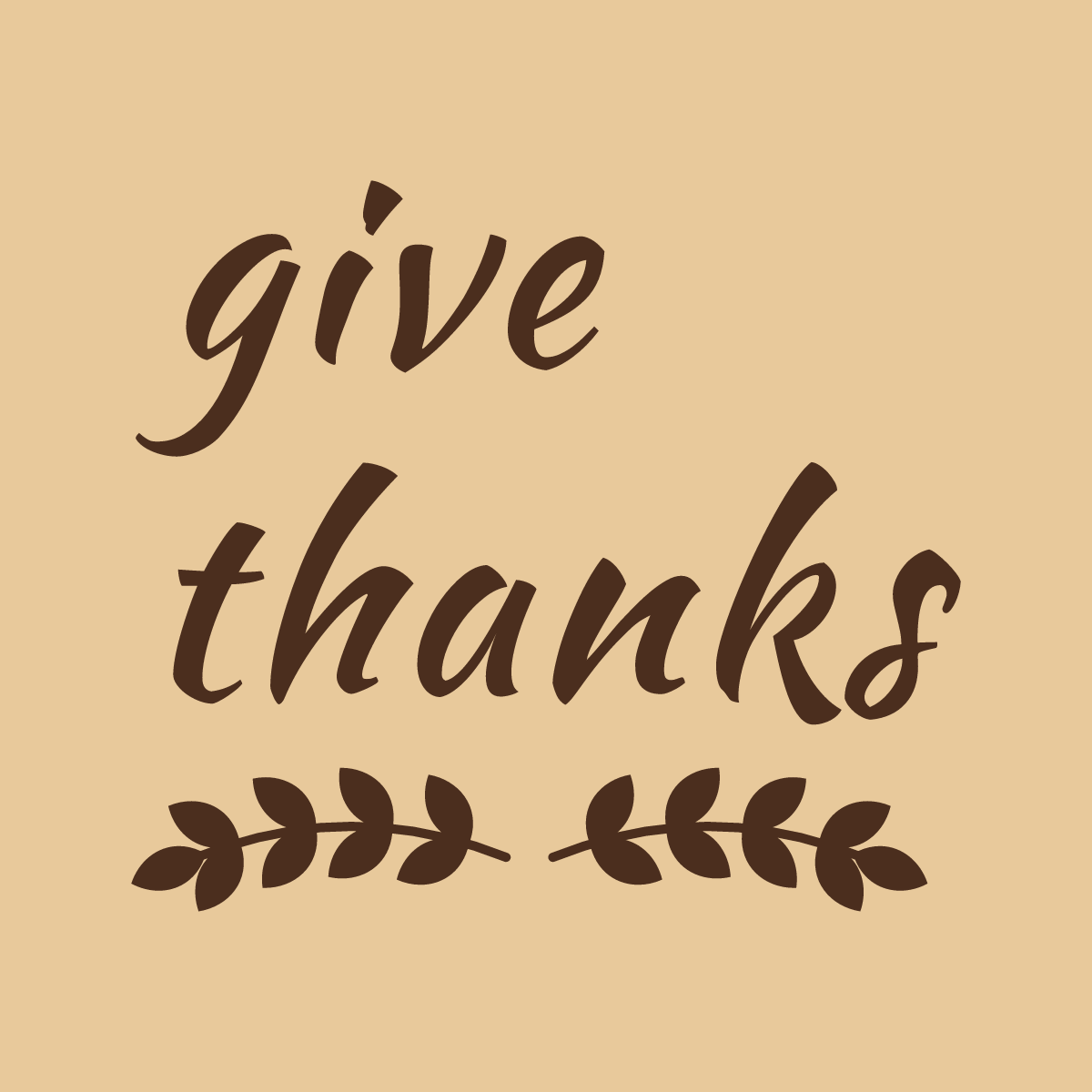The "Give Thanks" cut file shown flat on a plain background