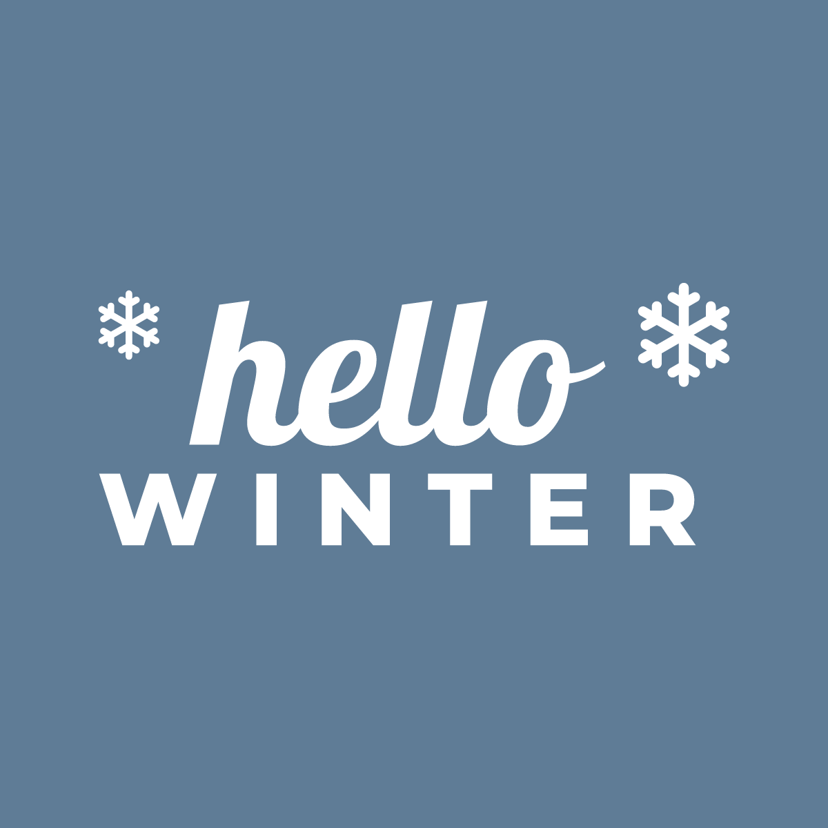 The "Hello Winter" cut file shown flat on a plain background