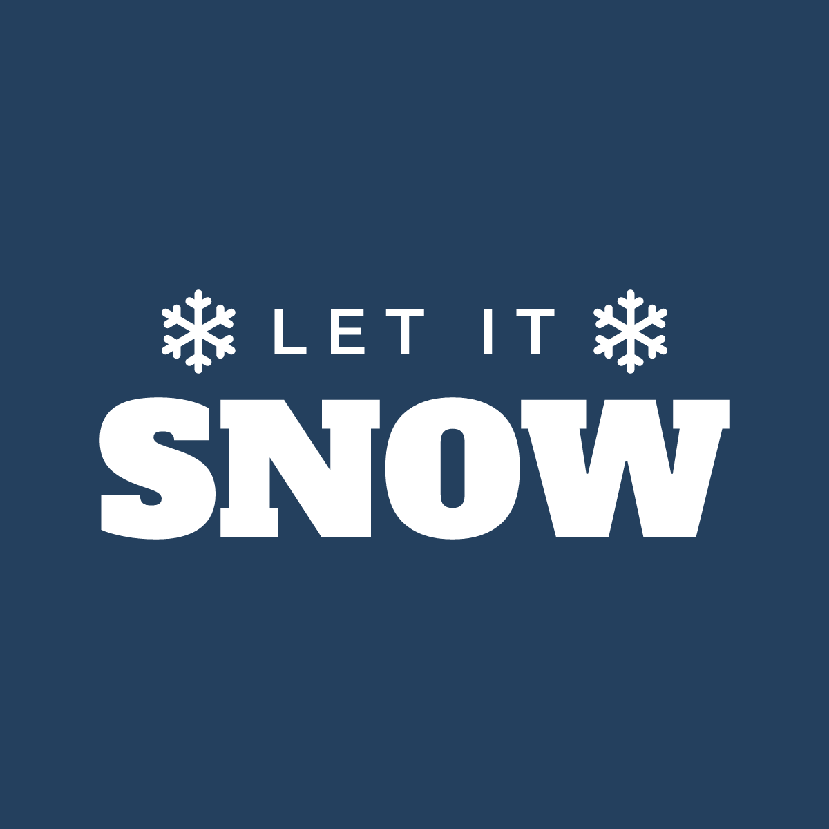 The "Let It Snow" cut file shown flat on a plain background