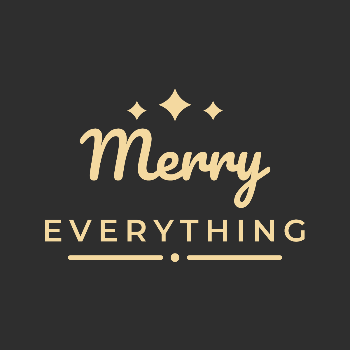 The "Merry Everything" cut file shown flat on a plain background