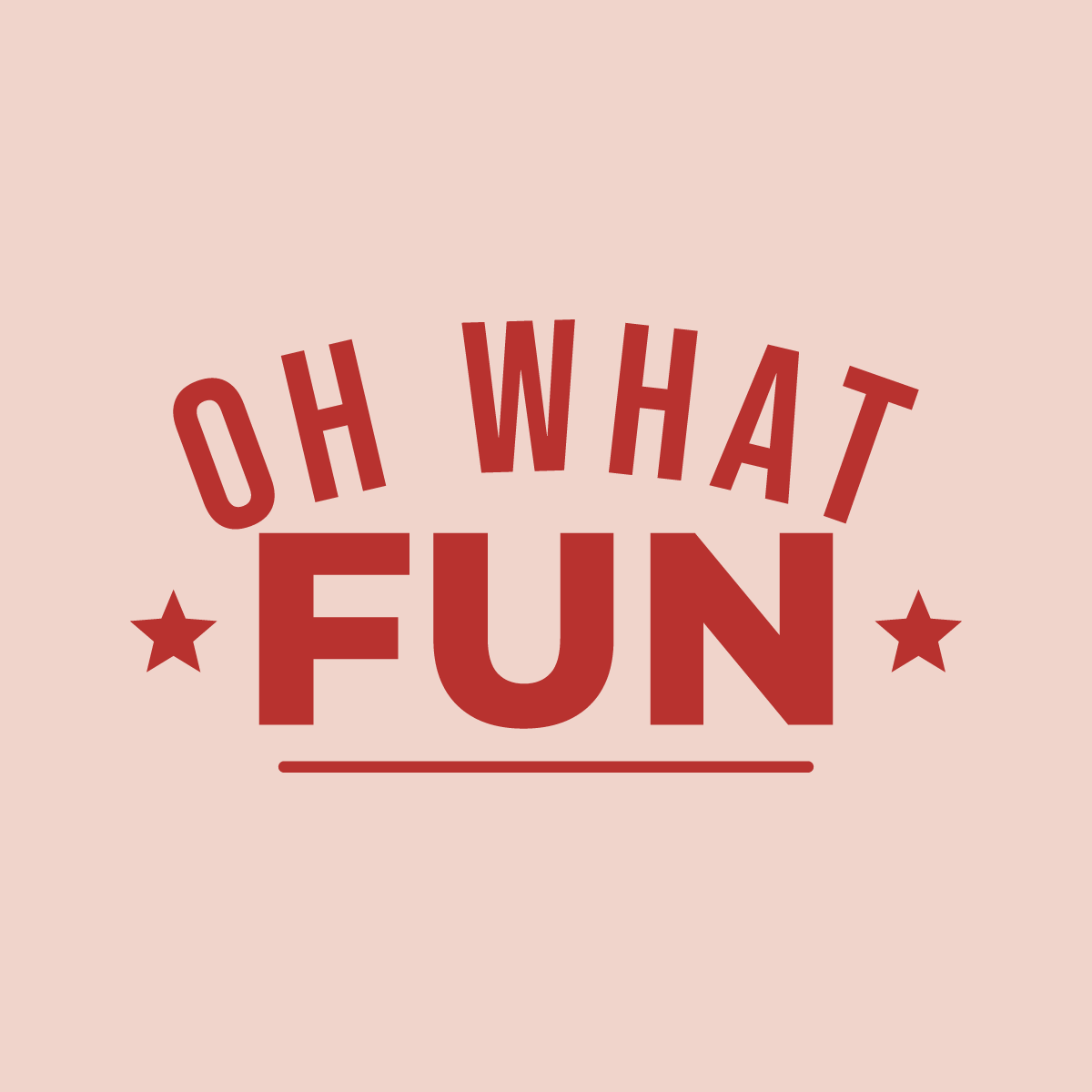 The "Oh What Fun" cut file shown flat on a plain background