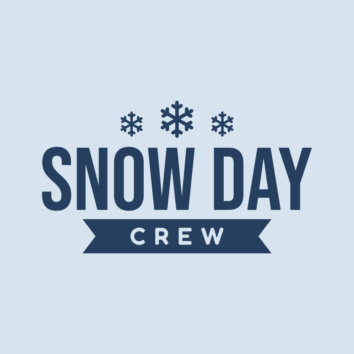 The "Snow Day Crew" cut file shown flat on a plain background