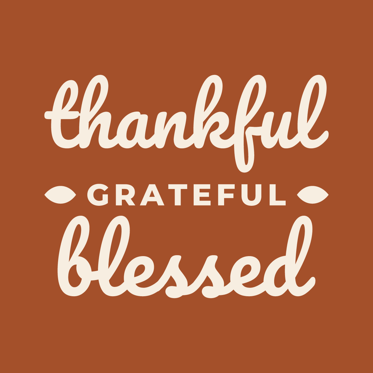 The "Thankful Grateful Blessed" cut file shown flat on a plain background